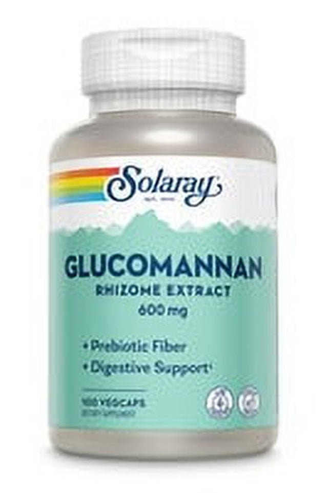 Solaray Glucomannan -- 600 Mg - 100 Vegetarian Capsules