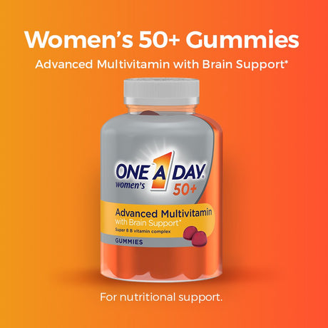 One a Day Women'S 50+ Gummies Multivitamin W/ Immunity and Brain Support, 110 Ct