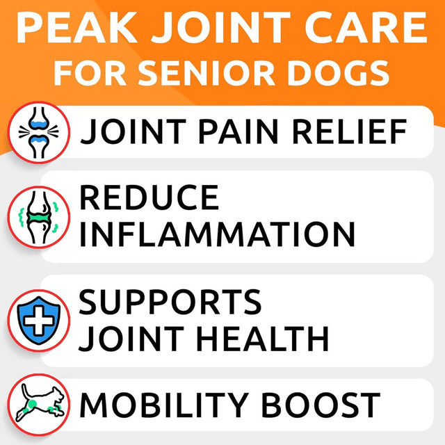 Glucosamine Dog Treats - Senior Advanced Joint Health W/ Chondroitin, Omega-3 - Old Dog Joint Pain Relief Supplement - Hip & Joint Care - Made in USA - Bacon Flavor - 120 Soft Chews