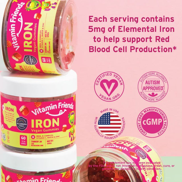 Kids Iron Vegan Gummies - Strawberry Jam