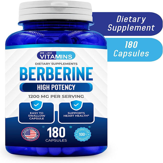 We like Vitamins Berberine HCI 1200 Mg Supplement Blood Sugar Heart Health 180 Capsules