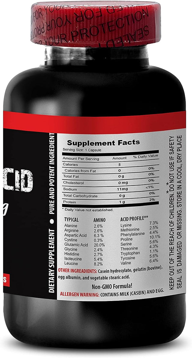 Muscle Booster for Men - Amino Acid 1000 MG Complex - L-Lysine Pills - 2 Bottles 200 Capsules