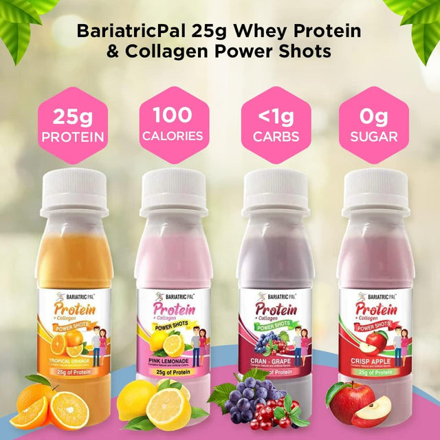 Bariatricpal Ready-To-Drink 25G Whey Protein & Collagen Power Shots - Tropical Orange (12 Bottles)