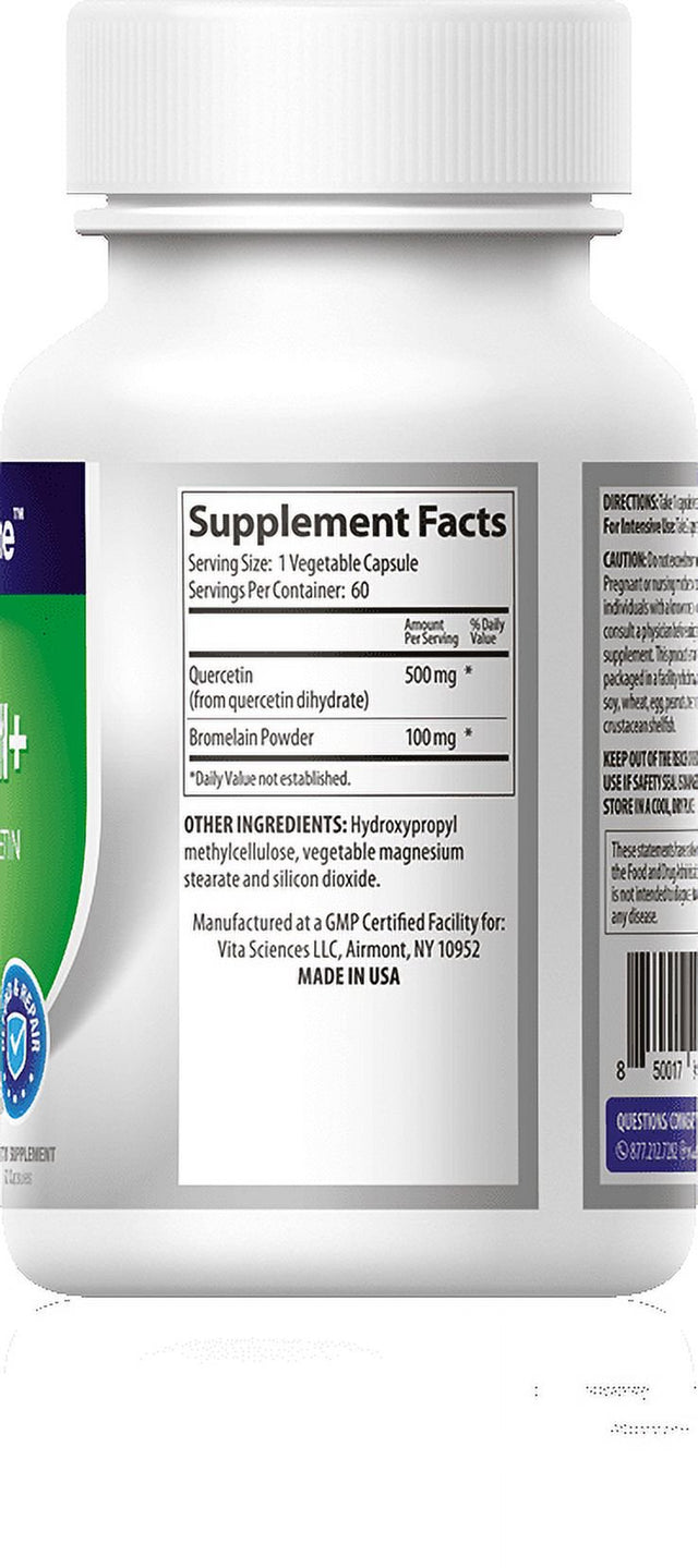 BIOMMUNE QUERCETIN + Quercetin (A Zinc Ionophore) and Bromelain Are Powerful Nutrients to Speed Defense and Recovery. Bolster Overall Immune System and Protect Upper Respiratory Health