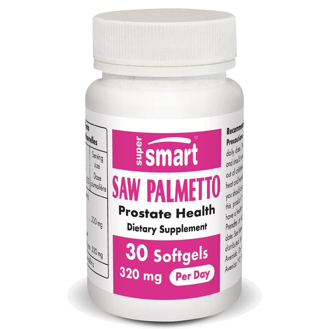 Supersmart - Saw Palmetto Extract 320 Mg per Day - Prostate Supplements for Men - Urinary Tract Defense - Bladder Control | Non-Gmo & Gluten Free - 30 Softgels