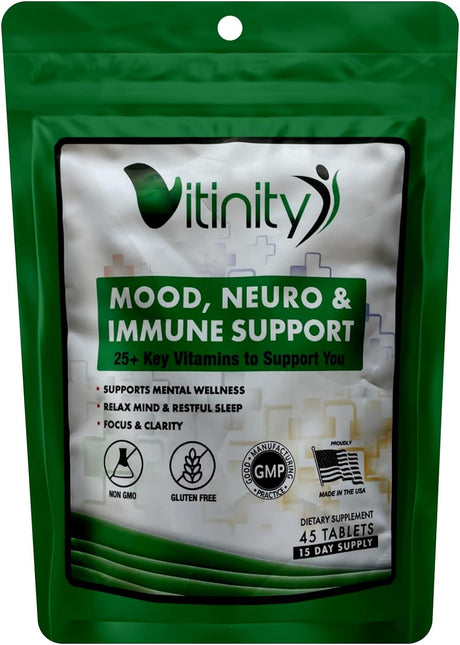 Mood Support Supplement,Relax Relief,St.John'S Wort,Rhodiola Rosea,Passion Flower,Chamomile,5-Htp-Herbs Support Sleep,Positive Energy,Overall Well-Being(45 Tablets)