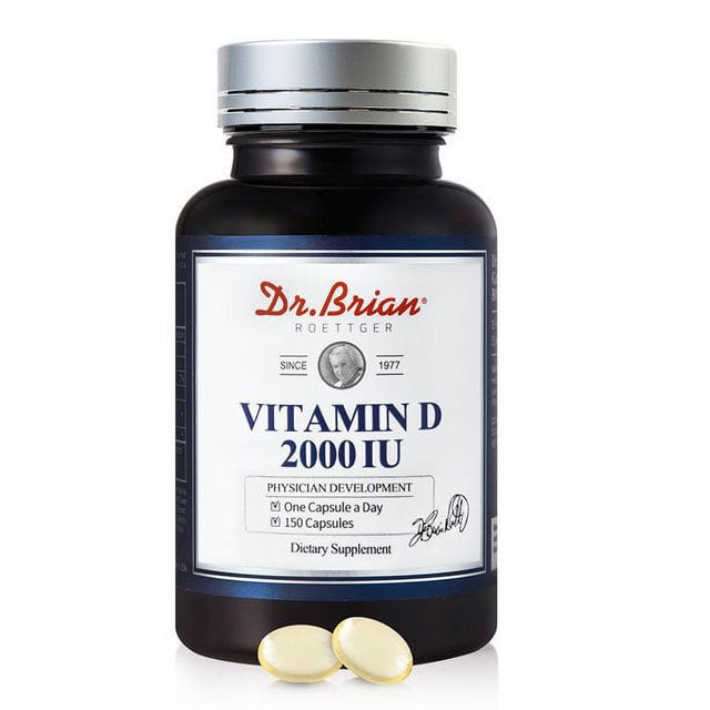 Dr.Brian Vitamin D3 2000IU Softgels 150 Count High Potency Vitamin D Supplement for Immune Support, Healthy Bones and Muscle Function, Improve Absorption and Utilization of Calcium and Phosphorus