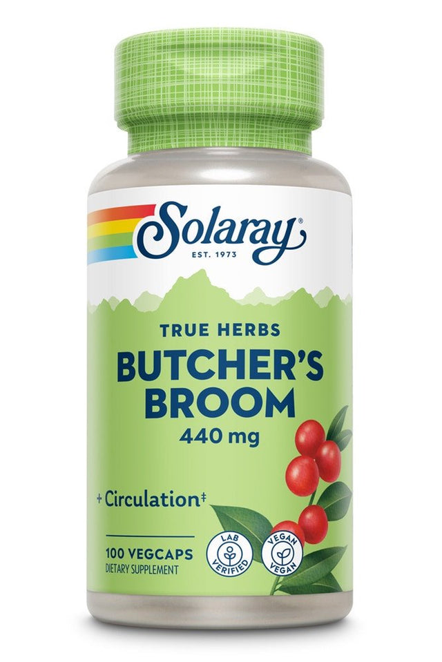 Solaray Butcher'S Broom -- 440 Mg - 100 Vegcaps