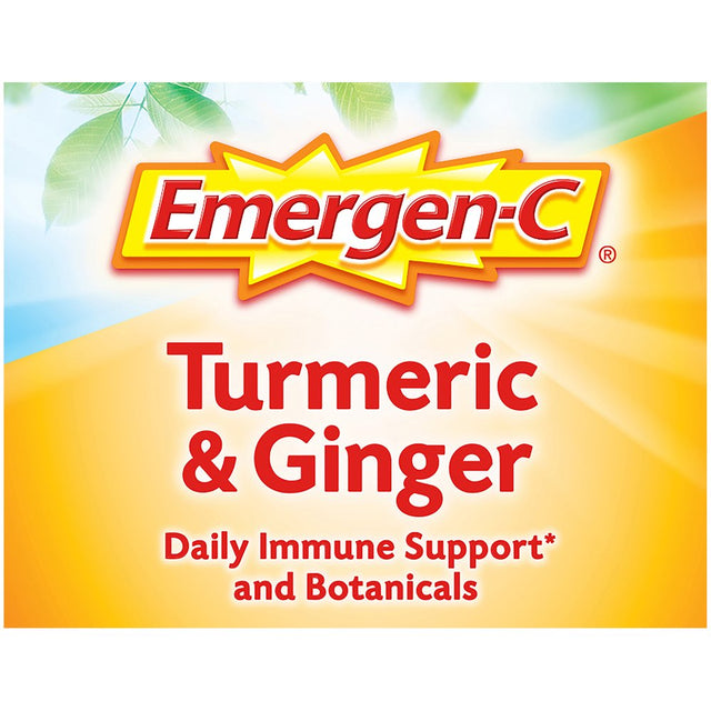 Emergen-C Turmeric Ginger Fizzy Drink Mix Citrus-Ginger - 18 Ct