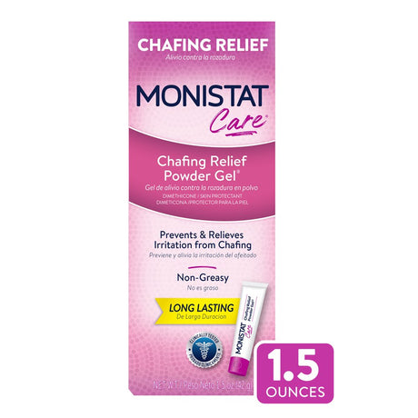 Monistat Chafing Relief Powder Gel, Anti-Chafe Protection, Fragrance Free, 1.5 Oz