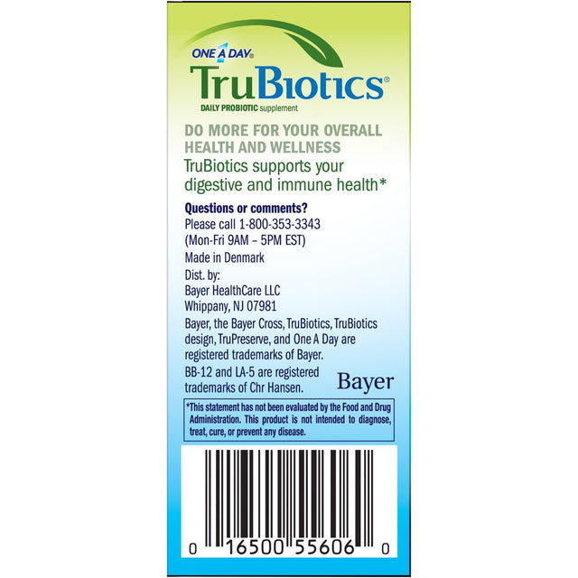 One a Day Trubiotics, Daily Probiotic Supplement for Digestive and Immune Health*, 45-Capsule