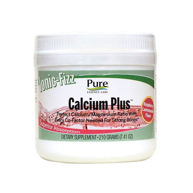 Ionic Fizz Calcium plus with Vitamin D, Magnesium, Zinc and 10 Additional Nutrients for Strong Bones - Raspberry Lemonade - 7.41Oz