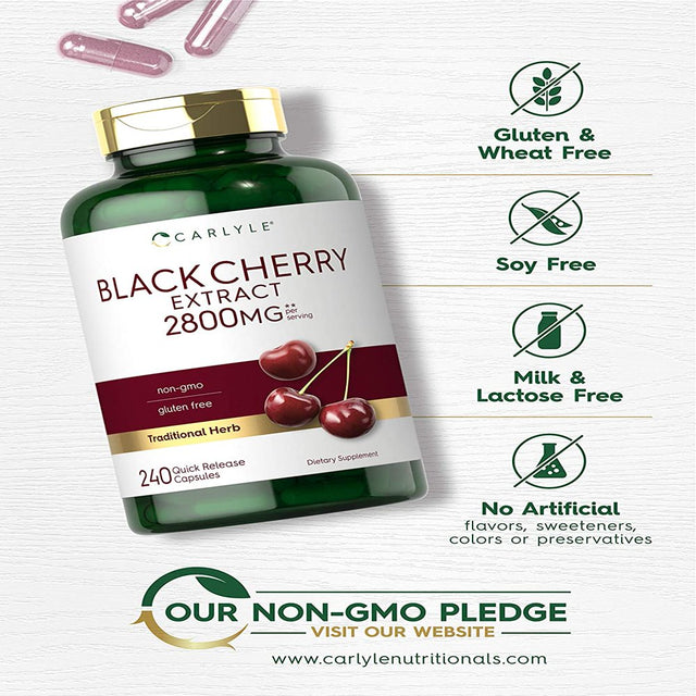 Black Cherry Extract | 2800Mg | 240 Capsules | by Carlyle