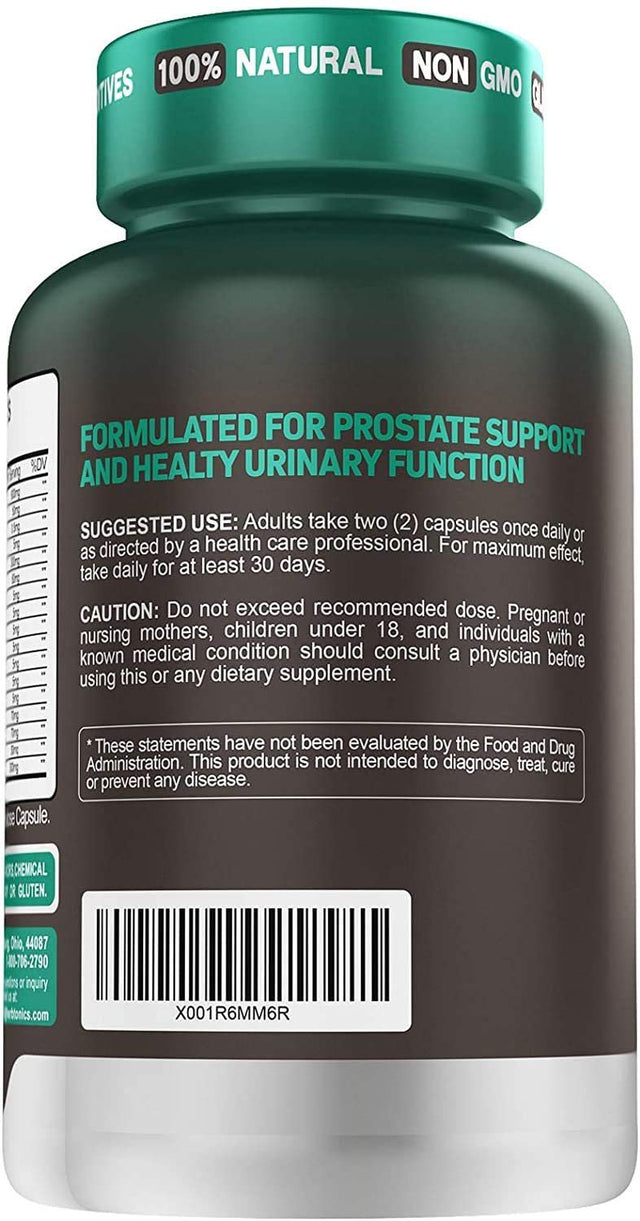 Prostate Support Supplement for Men'S Health with Saw Palmetto Beta Sitosterol, Pumpkin Seed, Pyguem, Bladder & Less Urination - Men Prostate Health DHT Blocker 120 Vegan Pills Capsules