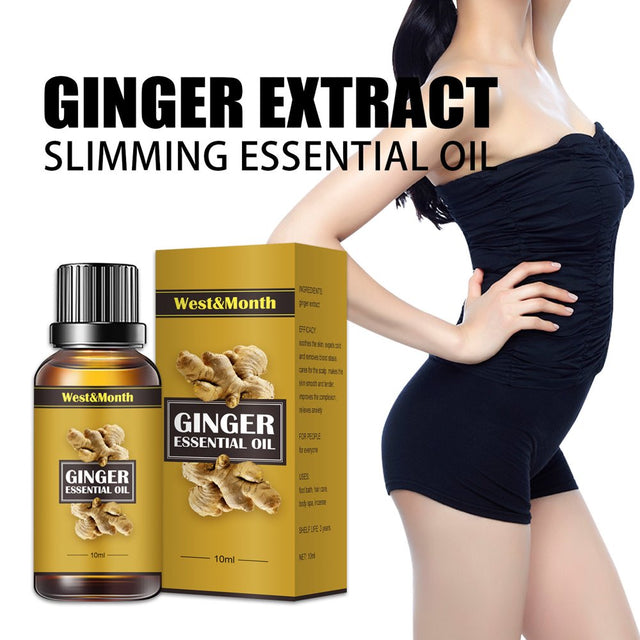 Slimming Ginger Oil Belly Ginger Oil Ginger Oil Belly Button Slimming Stomach Massage Oil-Cellulite Massage Oil Ginger Massage Oil 10Ml, Essential Oil for Skin