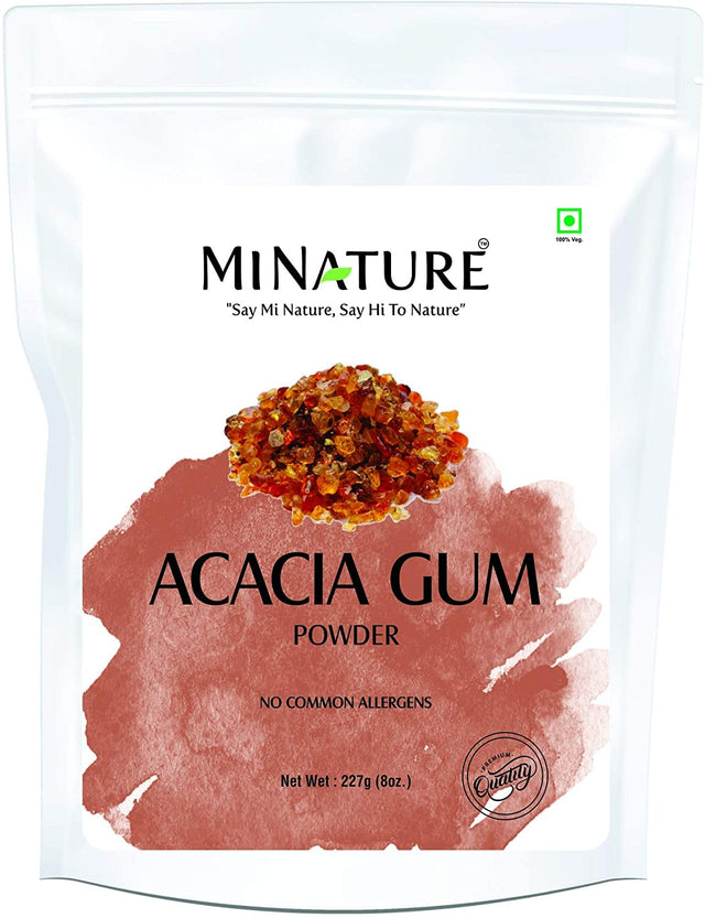 Acacia Gum Powder by Mi Nature | Acacia Senegal| Acacia Fiber Powder | 227G(8 Oz) (0.5 Lb) | Non-Gmo | Vegan | 100% ONLY ACACIA GUM POWDER | Gluten Free