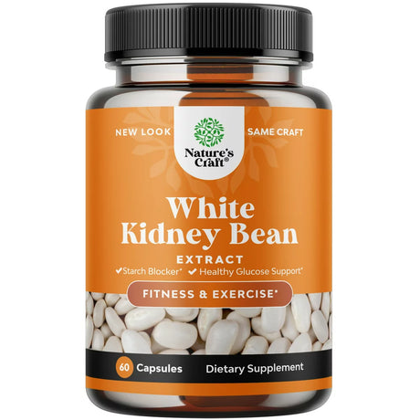 White Kidney Bean Carb Blocker Weight Loss Formula - Nature'S Craft 60Ct White Kidney Bean Extract Supplement - Lose Belly Fat, Suppress Appetite, Boost Energy