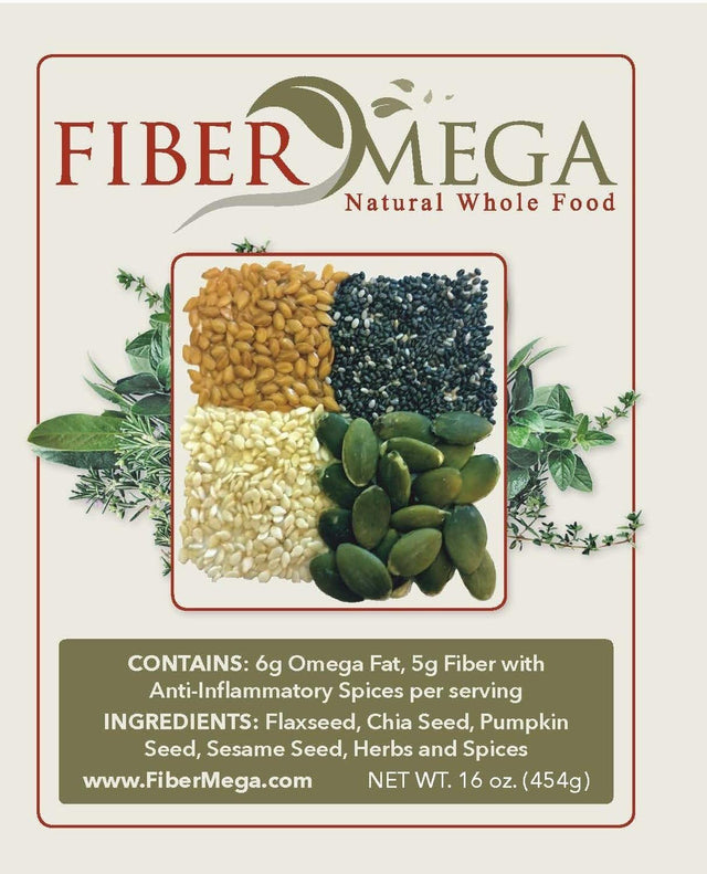 All-In-One Natural Prebiotic, Detox, and Omega-3 Blend | 5G Fiber and 6G Omega-3 Fats per Scoop | Gentle Constipation Relief | Raw Organic Flax, Chia, Pumpkin, and Sesame Seeds | 1Lb/One Month Supply