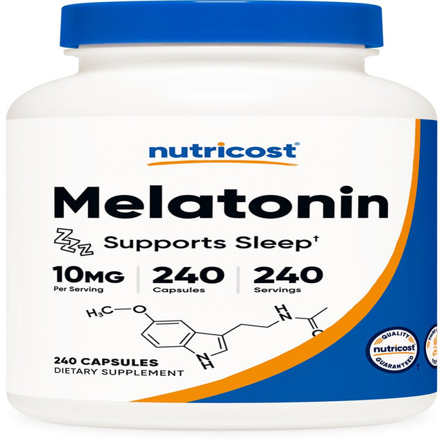 Nutricost Melatonin 10Mg, 240 Capsules, Non-Gmo Supplement