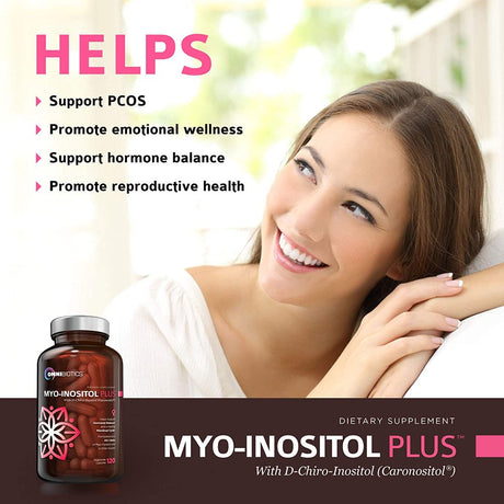 Myo-Inositol plus & D-Chiro-Inositol | PCOS Supplement | 120 Capsules | Omnibiotics