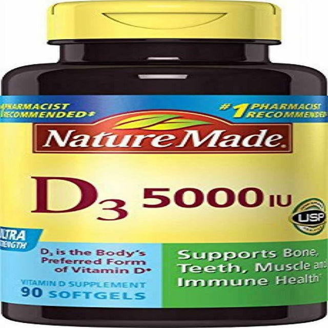 Nature Made Vitamin D3 Supplement, Supports Bone & Teeth 90 S