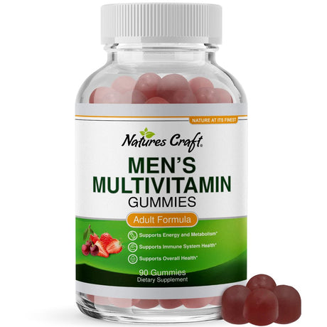 Mens Multivitamin Gummies for Adults and Natural Multivitamin Immune Support Gummies - 90 Gummies