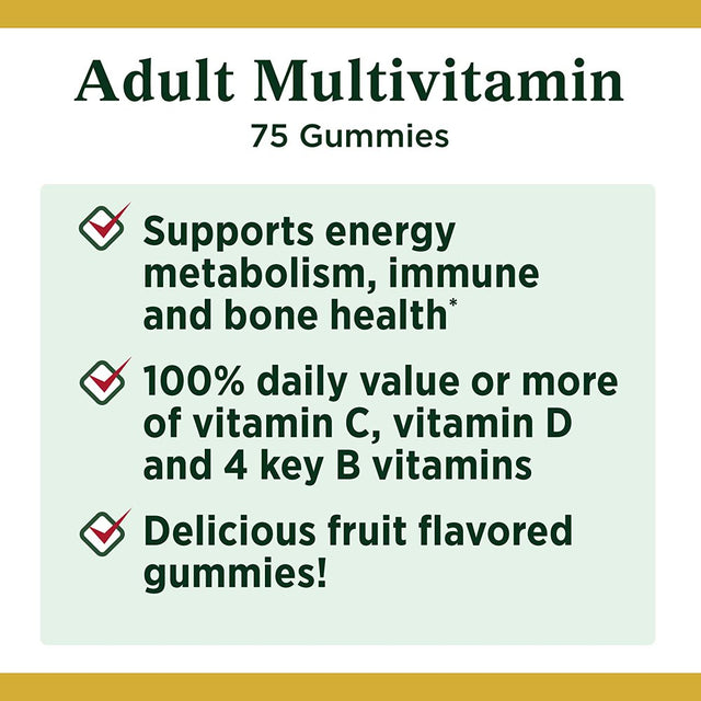 Nature'S Bounty Adult Multivitamin Gummies 75 Each (Pack of 6)