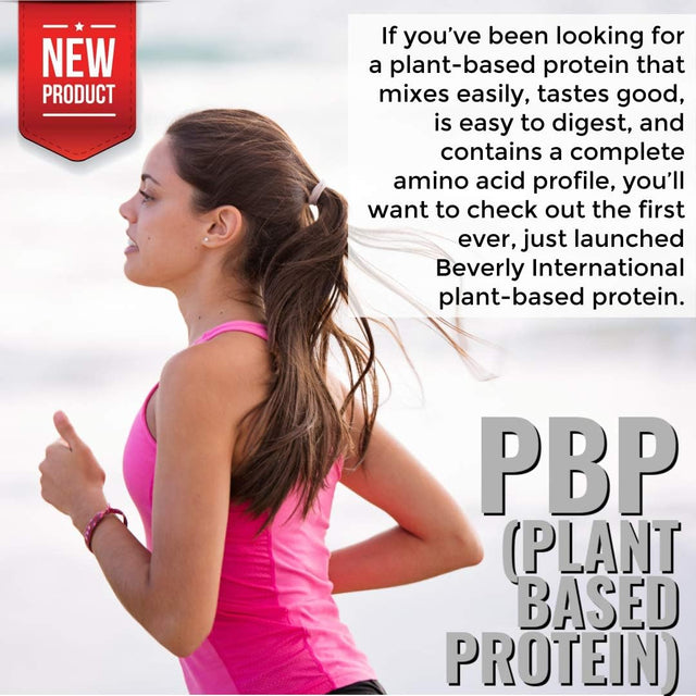 Beverly International PBP, Plant Based Protein. Vegan, Gluten, Dairy, Soy-Free. Great Vanilla Taste, Smooth, Easy to Digest, 21G Protein per Serving, (15 Servings) 1Lb. Complete Amino Acid Profile.