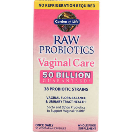 Garden of Life Raw Probiotics Vaginal Care 50 Billion Cfu 30 Veg Caps