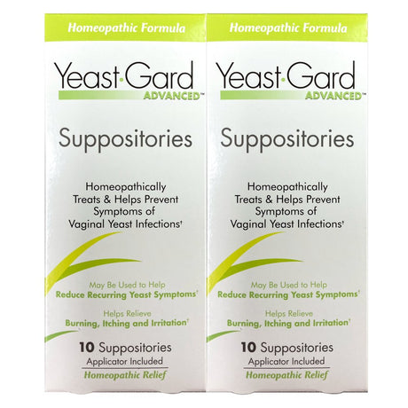 Yeastgard Advanced Homeopathic Yeast Infection Vaginal Suppositories 2 Pack