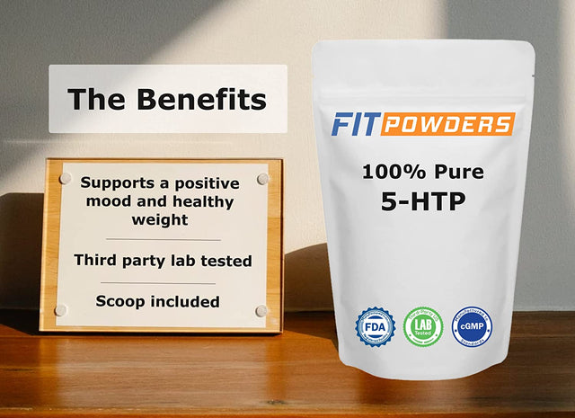 5-HTP Powder (Pure) 100 Grams (Multiple Sizes) Non-Gmo, Serotonin, Mood Boosting Supplement