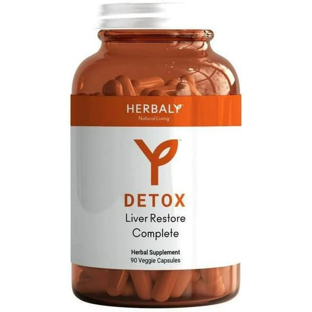 HERBALY Detox Liver Restore Complete- 90 Veggie Capsules