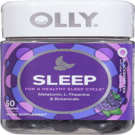 Olly Restful Sleep Dietary Supplement Gummies, Blackberry Zen, 50 Ct