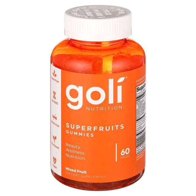 Goli Nutrition Superfruits Gummies, with Vitamins a & C, 60 Count, Dietary Supplement