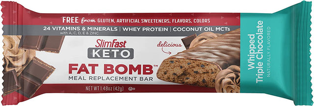 Slimfast Keto Meal Replacement Bar Whipped Triple Chocolate -- 5 Pack