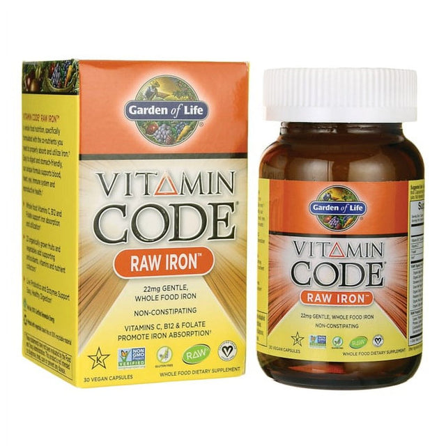 Garden of Life Vitamin Code Iron, 30 Capsules