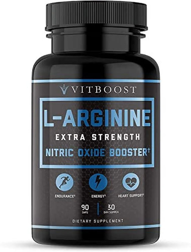 VITBOOST Extra Strength L Arginine Capsule 1500Mg - Nitric Oxide Supplements for Stamina, Muscle, Vascularity & Energy - Powerful NO Booster with L-Arginine, L-Citrulline & Essential Amino Acids