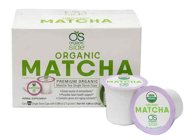 Greenside Detox Herbal Tea Single Serve Cups Matcha - Contains Anti-Aging Nutrients and Antioxidants - Herbal Body Supplements - 10 Cups (3-Gram Serving/Cup)