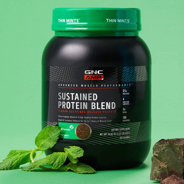 GNC AMP Sustained Protein Blend - Girl Scouts Thin Mints