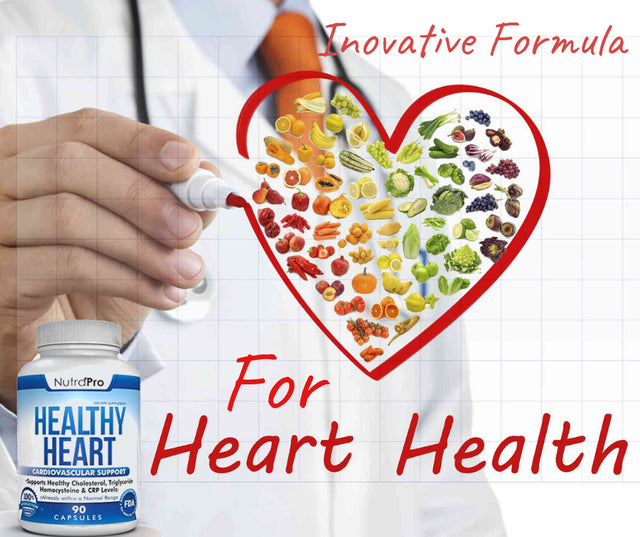 Healthy Heart - Heart Health Support Supplements. Artery Cleanse & Protect. Supports Cholesterol Lowering by Nutrapro