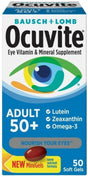 Bausch & Lomb Ocuvite Adult 50 plus with Omega 3 & Lutein, 50 Ct, 6 Pack