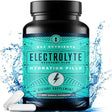 Electrolyte Salt Tablets - Keto Electrolytes Replacement Pills - 200 Capsules for Rehydration, Exercise, Hiking Essentials, Sports Recovery - Gluten-Free Sodium, Potassium, Magnesium Supplement