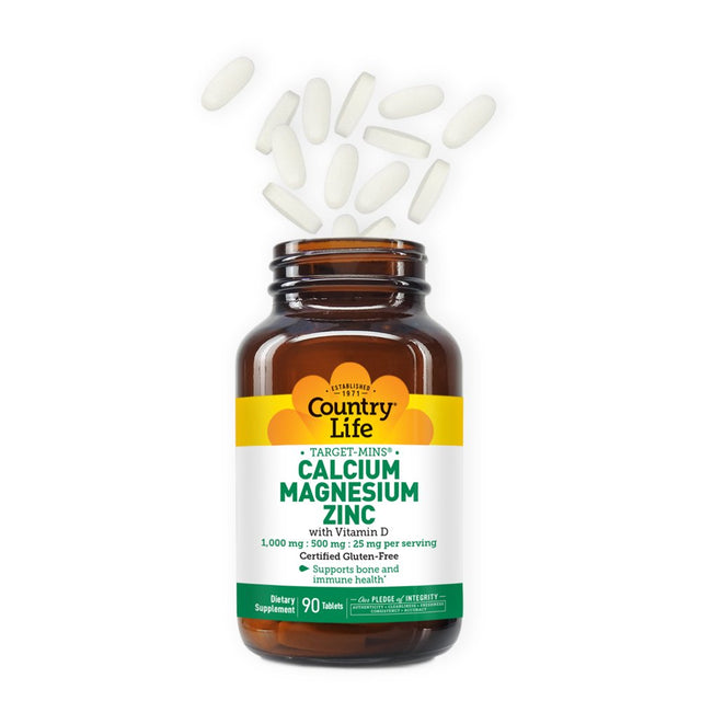 Country Life Calcium Magnesium Zinc - 90 Tablets