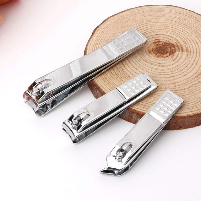 3Pieces Nail Toe Clipper Cutter Trimmer Scissor Manicure Pedicure Stainless Steel