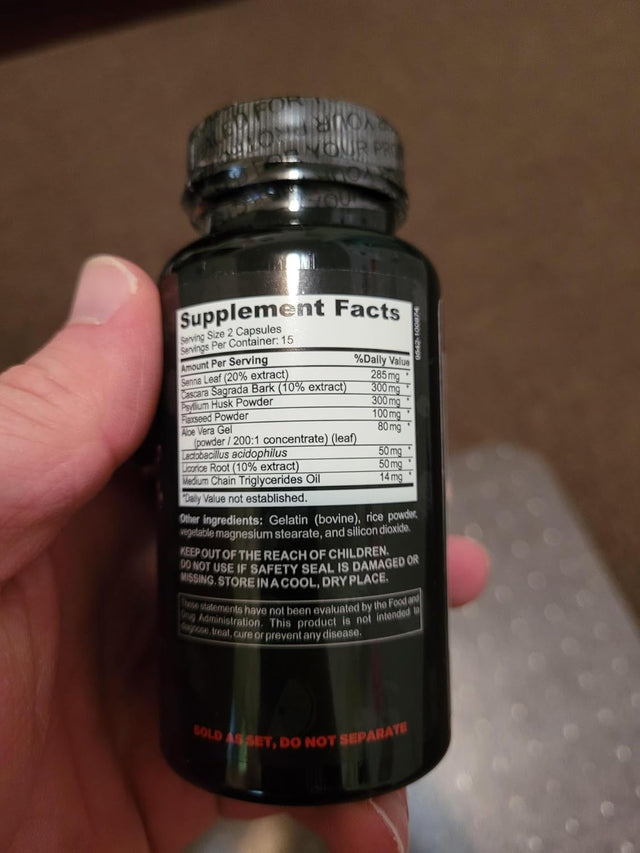 15 Day Colon Cleanse & Detox for Less Bloat Flat Tummy W/Probiotics - 2 Fer 1 - Constipation Relief - Flushes Toxins, Boosts Energy. Clinically Researched Safe and Effective Formula