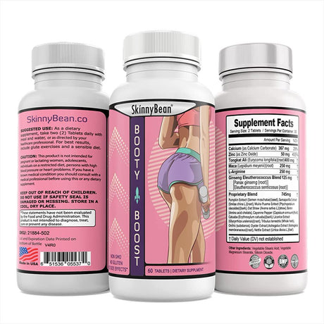 Skinny Bean® Butt Bigger Enhancement & Enlargement Booty Growth Vitamin Supplement