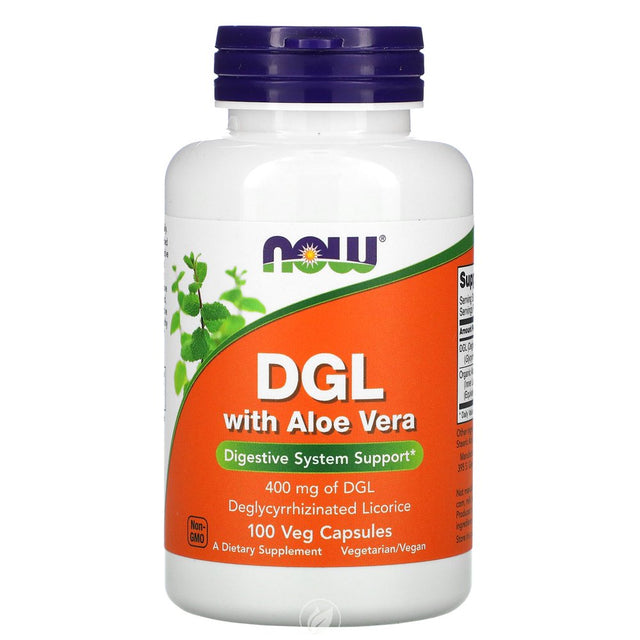 NOW DGL with ALOE VERA 100 VCAPS, Pack of 2