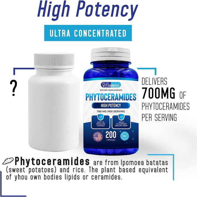 We like Vitamins Phytoceramides Supplement anti Aging Skincare Hydration 200 Capsules