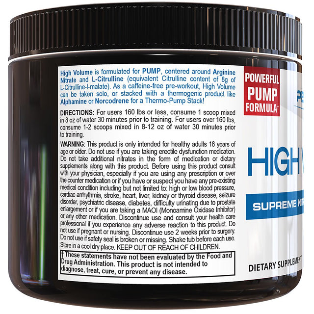 High Volume Supreme Nitric Oxide Matrix Caffeine-Free Pre-Workout - Blue Frost (8.9 Oz / 18 Servings)