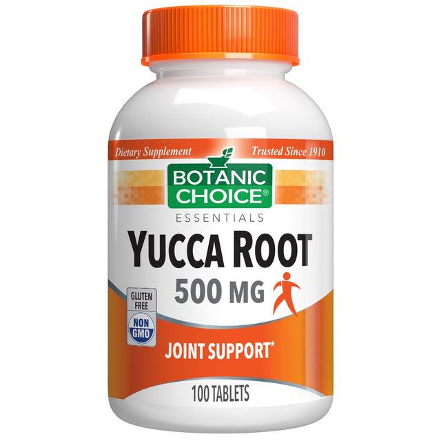 Botanic Choice Yucca Root Tablets 500 Mg. Joint Herbal Supplement, 100 Tablets